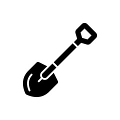 simple shovel icon, simple style glyph design inspiration for any interface and purpose