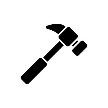 recommend clip art: simple hammer icon, simple style glyph design inspiration for any interface and purpose