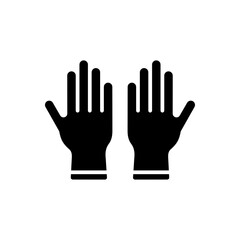 simple gloves icon, simple style glyph design inspiration for any interface and purpose