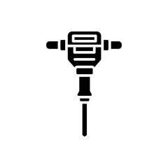 simple jack hammer icon, simple style glyph design inspiration for any interface and purpose