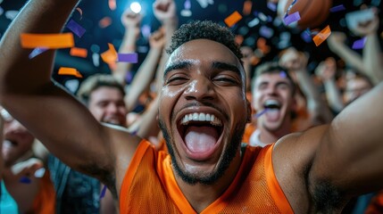 Celebrating Diverse Sports Team Enjoying Victory