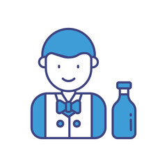 Bartender vector icon stock illustration