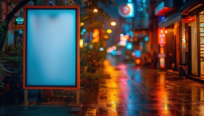 Obraz premium Signboard shop or restaurant. Mock up. 