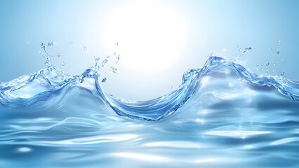 Close-up blue water background