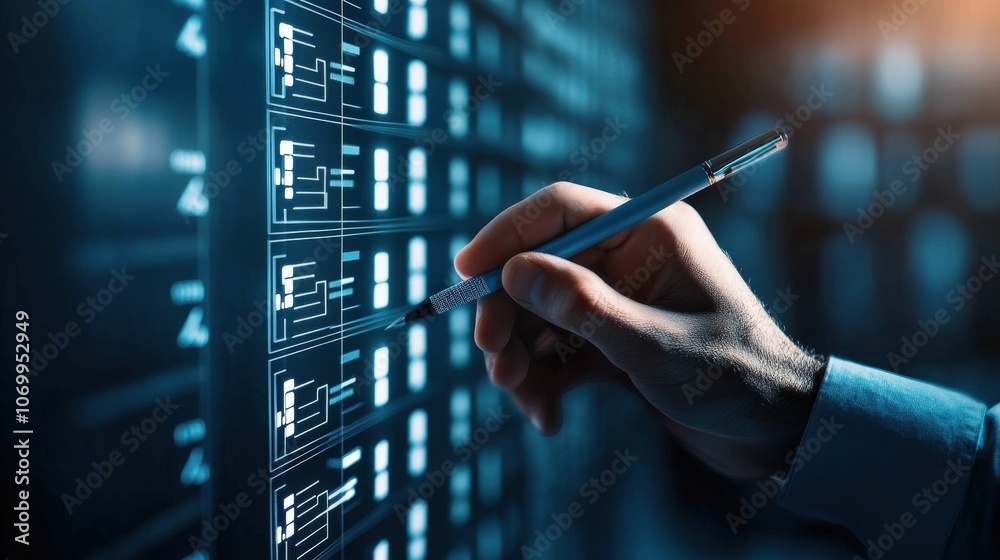 Poster innovative technology enhances data interaction with digital interface