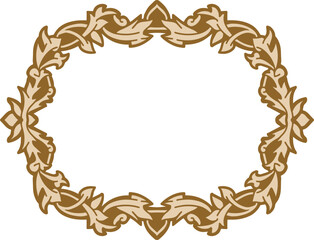 Simple Ornament Border with Classic Style Frame