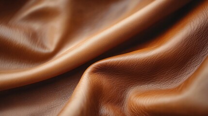 Natural leather texture, closeup of brown cowhide background