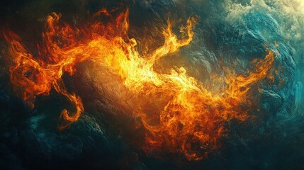 Obraz premium Abstract Flame and Smoke