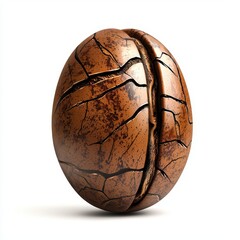 Realistic Coffee Bean with Rich Brown Texture