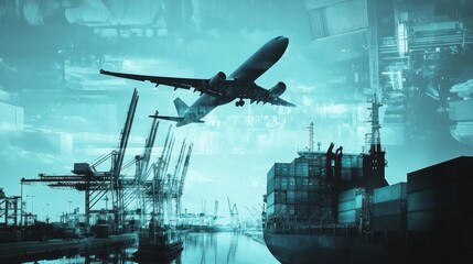 Images of various transportation vehicles are blended together in a stunning way.