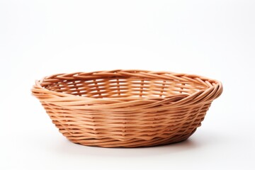 Fototapeta premium an empty brown basket isolated on white background