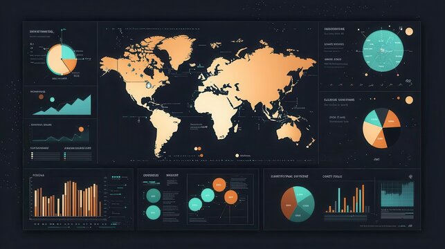 Digital dashboard with procurement budget overview, representing financial management