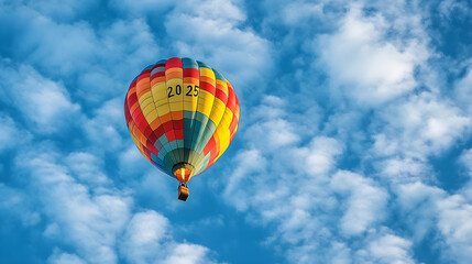 Obraz premium 2025 Balloon of Dreams A colorful hot air balloon