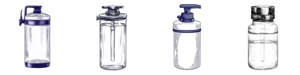 A clear transparent plastic drink bottle or shaker for mixing smoothies protein supplements and other fitness beverages  The shaker can be used for preparing and consuming healthy