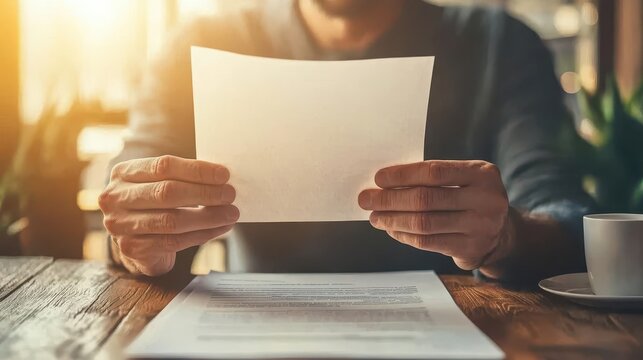 Hands holding RFQ Request for Quotation document, symbolizing initial procurement steps