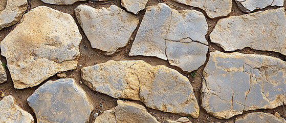 Obraz premium Ancient Stone Pathway, Crumbling Under Time's Weight.