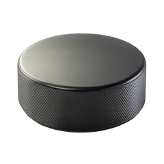 Realistic ice hockey puck isolated on transparent background