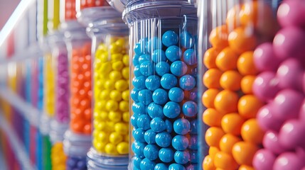 Colorful Candy Dispensers. Image Illustration background for presentation and wallpaper Beautiful picture