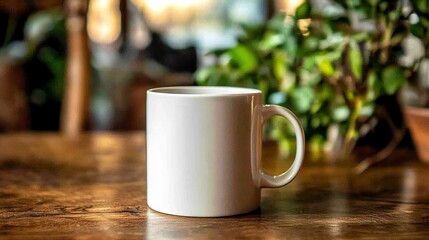 Fototapeta premium • Elegant Minimalist Mug Mockup for Branding Presentation