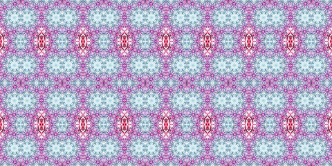 Seamless kaleidoscope pattern. The texture of the woven pattern. Endless pattern