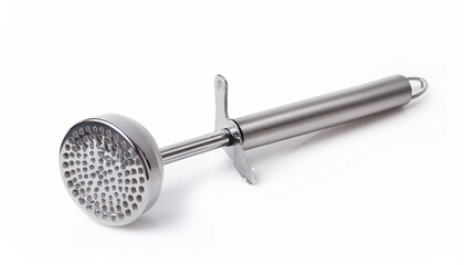 Meat Tenderizer on White Background Isolated. Full Shot of Kitchen Utensils.