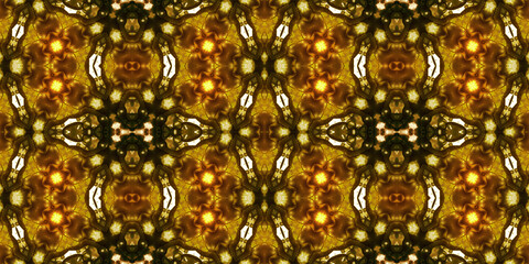 Seamless kaleidoscope pattern. The texture of the woven pattern. Endless pattern