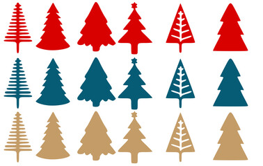 Christmas tree  illustration. Coloring book for children