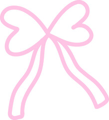 coquette pink ribbon bow