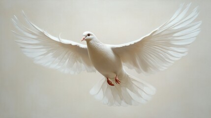 Obraz premium White Dove in Flight