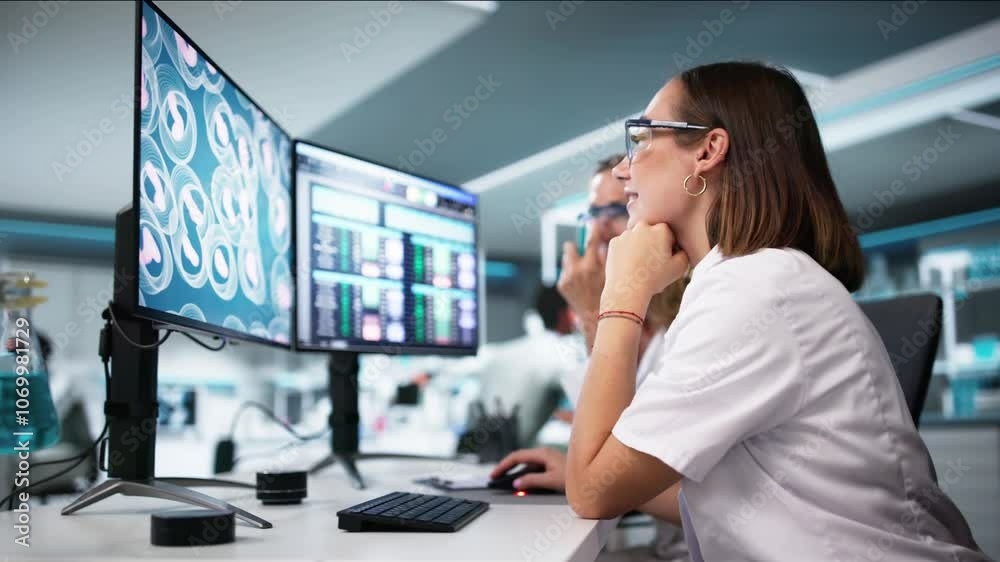 Aufkleber cutting-edge computer innovation in research lab