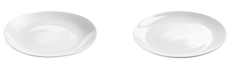 High-Quality PNG of Empty white plate isolated on ransparent png &ndash; High Resolution
