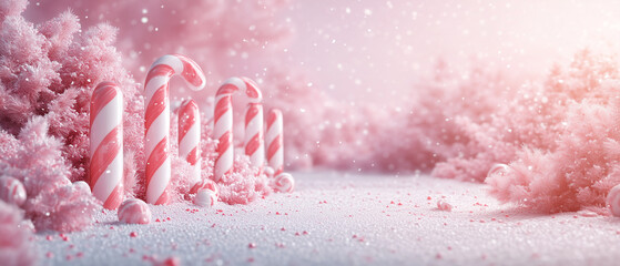 A Candy Cane Forest in a Winter Wonderland.