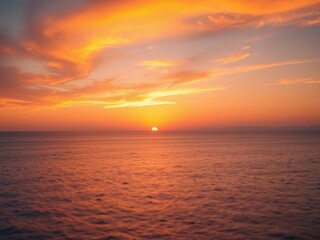 Obraz premium Spectacular sunset over the Dead Sea highlighting colorful sky and serene waters, Middle East, Jordan