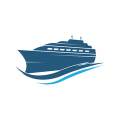 cruise ship Logo Template vector icon