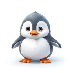 Fototapeta premium A beautiful cute animal for children story concept on a white background