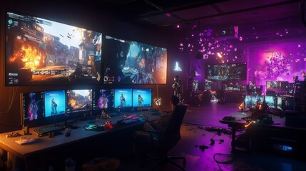 Cyberpunk Gaming Setup
