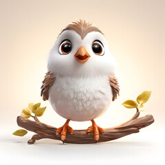 A beautiful cute animal for children story concept on a white background