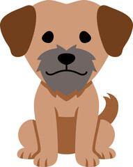 Cartoon character dog for design.