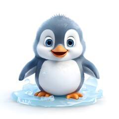 Obraz premium A beautiful cute animal for children story concept on a white background