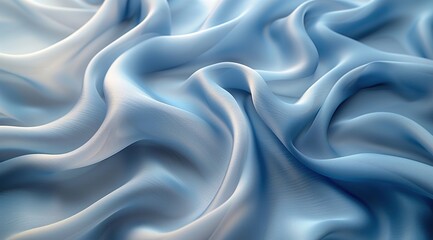 Obraz premium Abstract bright blue, white isolated soft fabric wavy