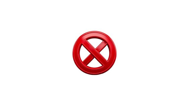 3d rendered Red prohibition sign 