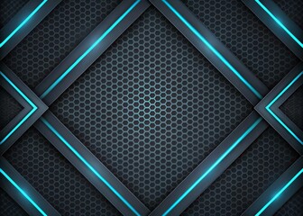 Abstract metallic background with a grid pattern featuring steel and chrome textures, suitable for technology or industrial designs