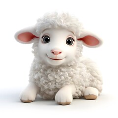 A beautiful cute animal for children story concept on a white background