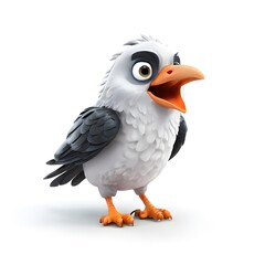 Obraz premium A beautiful cute animal for children story concept on a white background