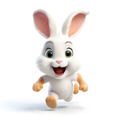 A beautiful cute animal for children story concept on a white background