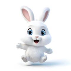 A beautiful cute animal for children story concept on a white background