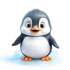 Obraz premium A beautiful cute animal for children story concept on a white background