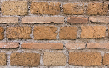 a brick wall seen up close