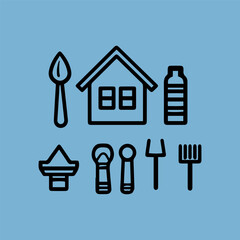 Icon Set House Home Building 