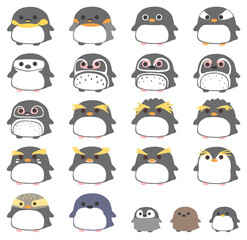 Obraz premium かわいいペンギンのイラストセット